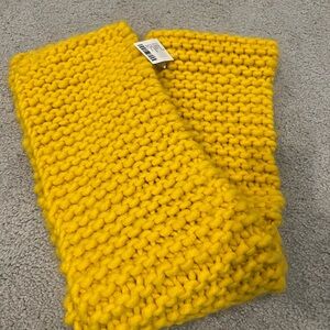 Chunky Yellow Knit Scarf - Super Soft